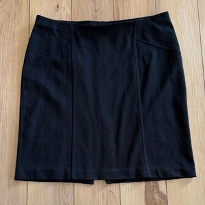 Express Black Pencil Skirt with Brown Pin Stripe